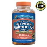  Viên Dầu Cá Hồi 1000mg Pure Alaska Omega Wild Salmon Oil 1000 mg., 210 Softgels [Hộp 210 viên] 