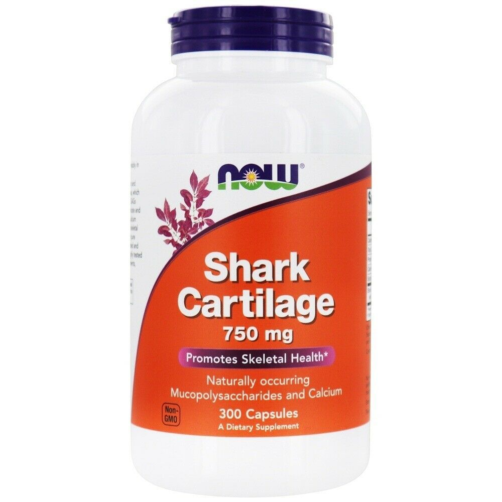  Viên Uống Sụn Vi Cá Mập Hỗ Trợ Xương Khớp Shark Cartilage Now 750 mg, 300 capsules [Hộp 300 viên] 