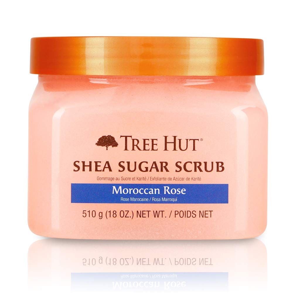  Tẩy Tế Bào Chết Toàn Thân Chiết Xuất Hoa Hồng Tree Hut Shea Sugar Scrub Moroccan Rose, 18oz [Hộp 510g] 