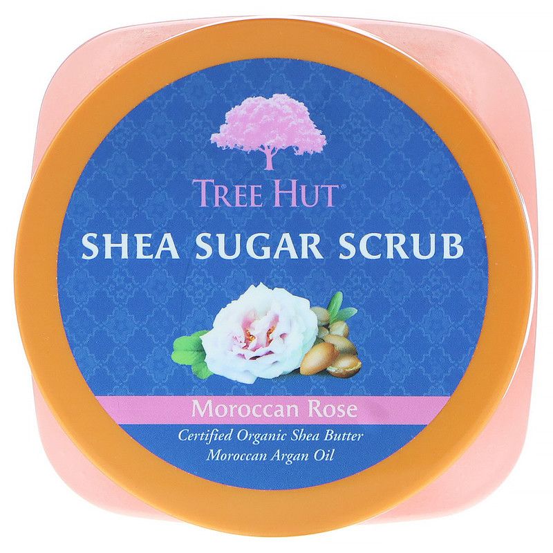  Tẩy Tế Bào Chết Toàn Thân Chiết Xuất Hoa Hồng Tree Hut Shea Sugar Scrub Moroccan Rose, 18oz [Hộp 510g] 