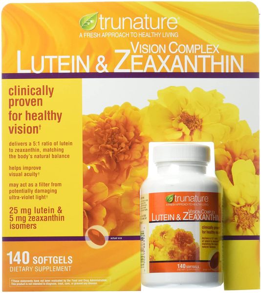  Viên Uống Bổ Mắt Trunature Vision Complex Lutein & Zeaxanthin, 140 Softgels [Hộp 140 viên] 