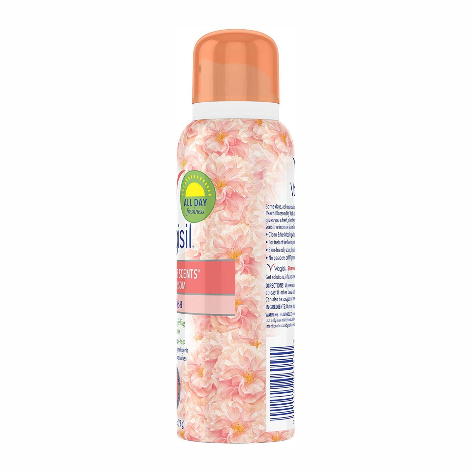  Dung Dịch Vệ Sinh Phụ Nữ Dạng Chai Xịt Khô Hương Hoa Đào Vagisil Scentsitive Scents Dry Wash Spray, Peach Blossom, 2.6 oz [Chai 73g] 