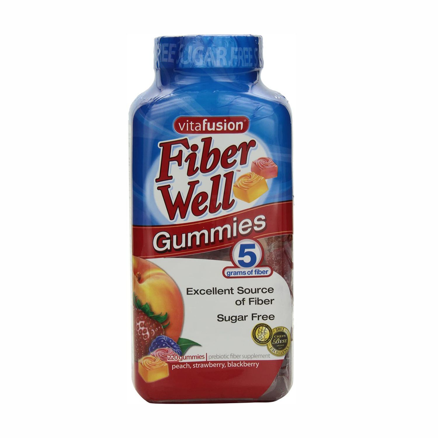  Kẹo Dẻo Bổ Sung Chất Xơ Vitafusion Fiber Well Sugar Free, 220 Gummies [Hộp 220 viên] 
