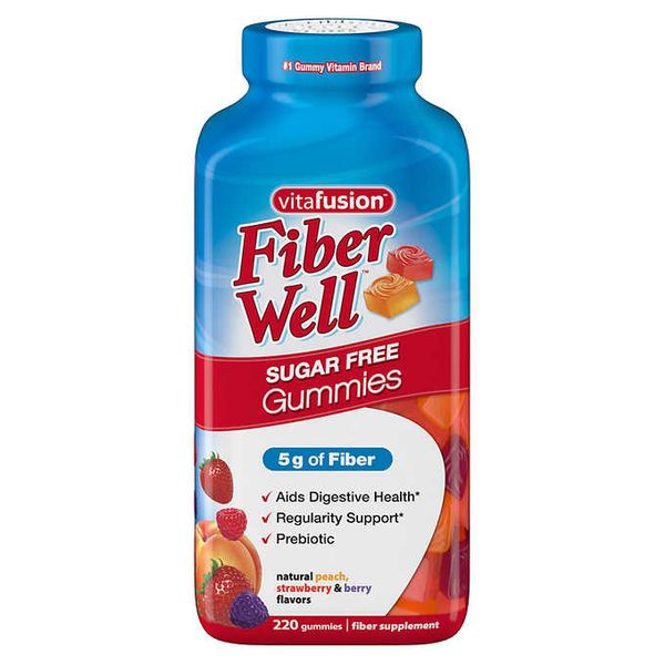  Kẹo Dẻo Bổ Sung Chất Xơ Vitafusion Fiber Well Sugar Free, 220 Gummies [Hộp 220 viên] 