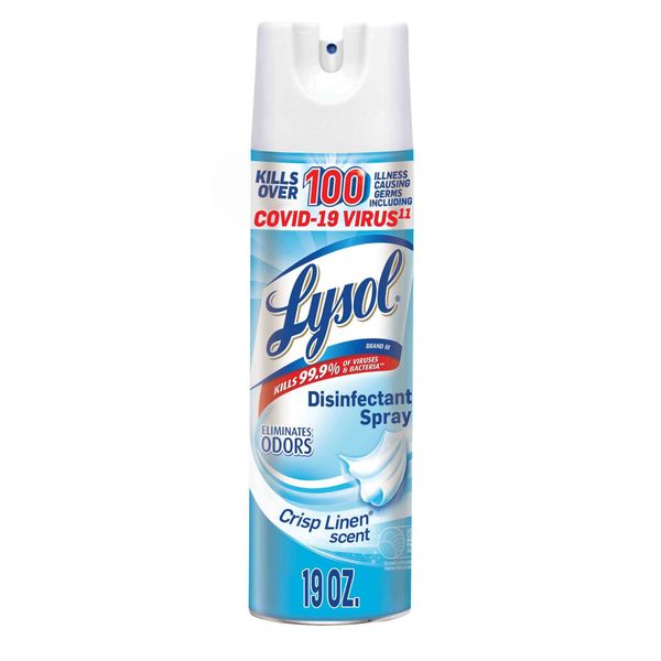 Xịt Khử Trùng & Kháng Khuẩn Bề Mặt Lysol Disinfectant and Antibacterial Spray, Crisp Linen Scent [Chai xịt 538g] 