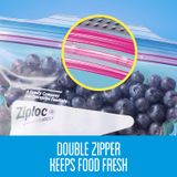  Hộp 54 Túi Trữ Đông Khóa Thông Minh Ziploc Double Zipper Quart Freezer Bags [KT 17.7cm x 18.8cm] 