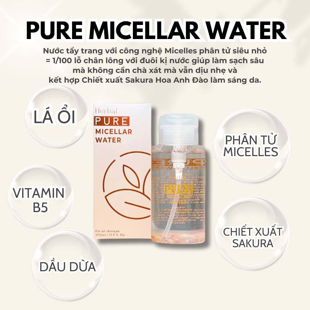  PURE MICELLAR WATER - Tẩy trang thảo mộc tinh khiết 