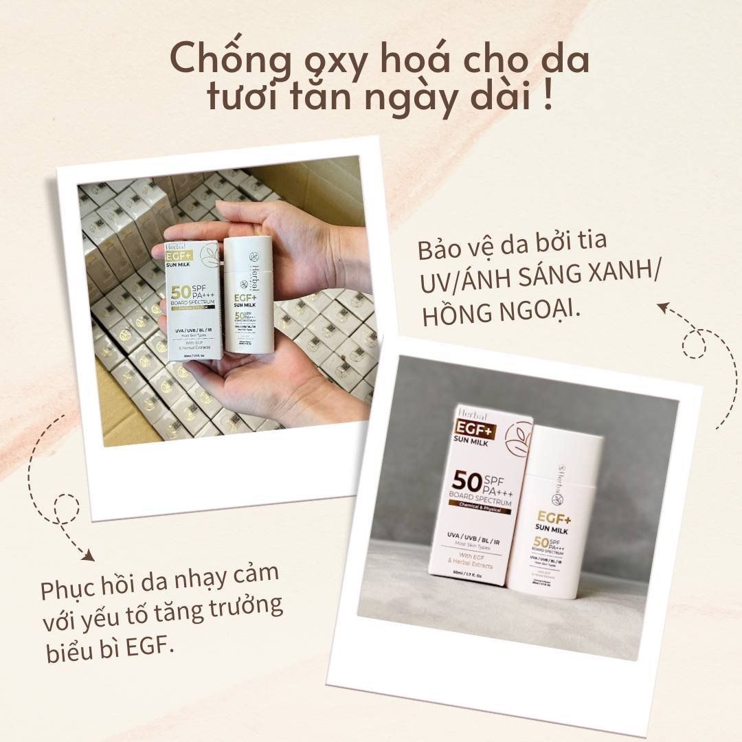  EGF+ SUN MILK - Chống nắng EGF+ (50ml FULL Size) 