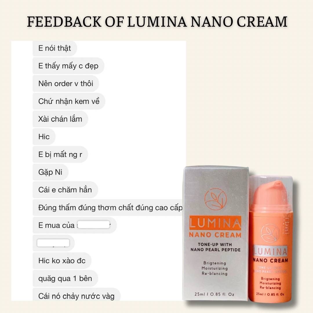  LUMINA NANO CREAM - Kem dưỡng sáng da Nano Lumina 
