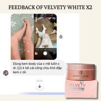  VELVETY WHITE X2 BODY CREAM - Kem dưỡng trắng toàn thân Velvety 