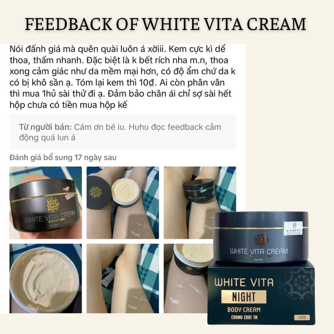  WHITE VITA NIGHT BODY CREAM - Kem ủ trắng toàn thân White Vita 