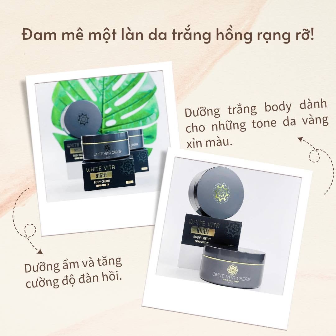 WHITE VITA NIGHT BODY CREAM - Kem ủ trắng toàn thân White Vita 