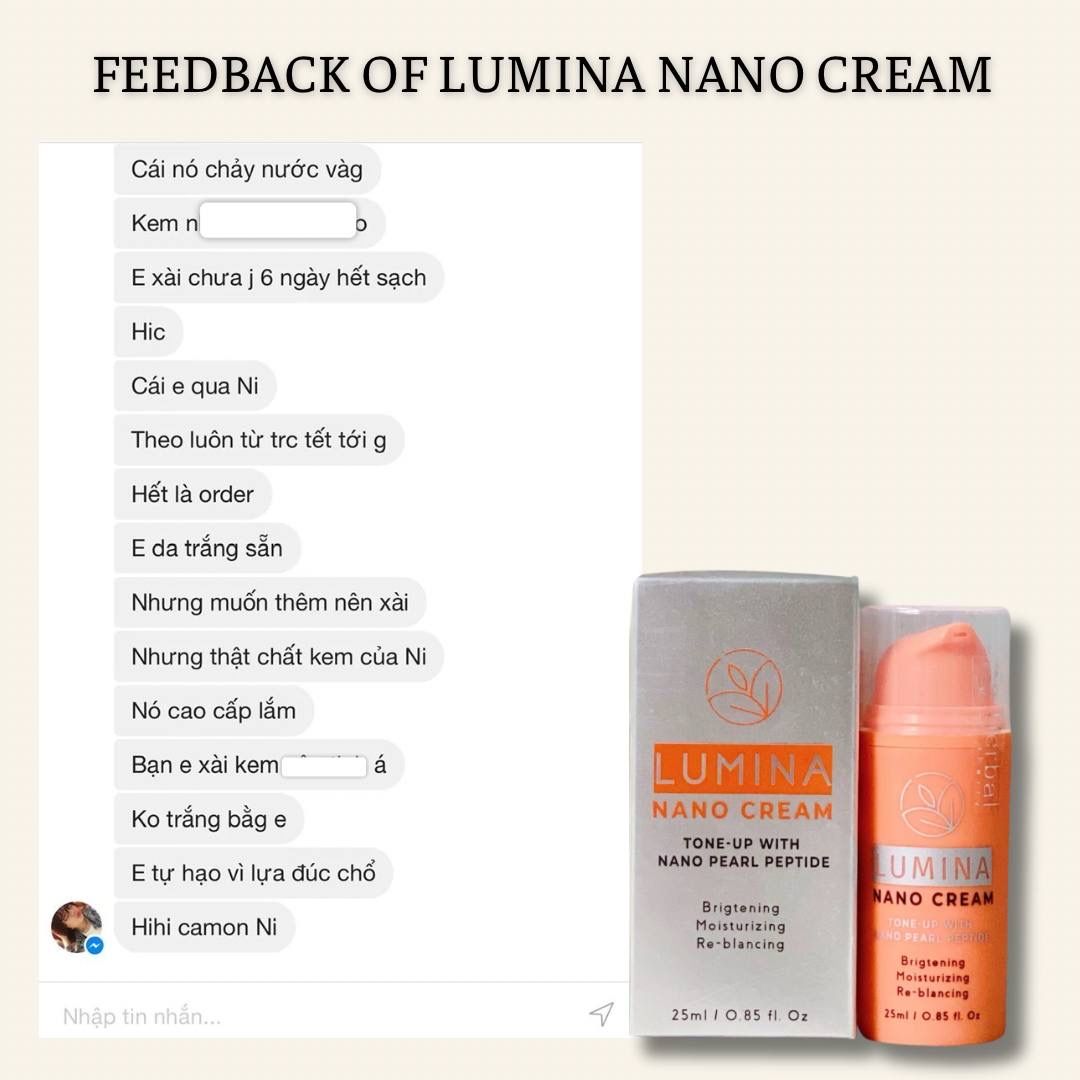  LUMINA NANO CREAM - Kem dưỡng sáng da Nano Lumina 