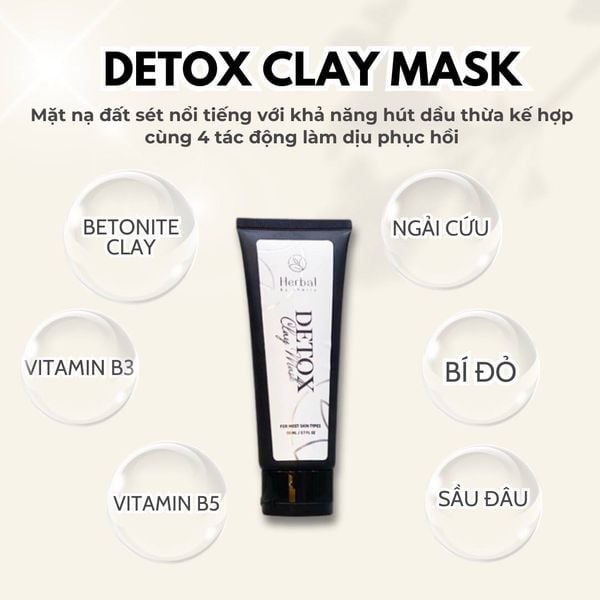  DETOX CLAY MASK - Mặt nạ khoáng set thải độc tố 