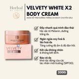  VELVETY WHITE X2 BODY CREAM - Kem dưỡng trắng toàn thân Velvety 