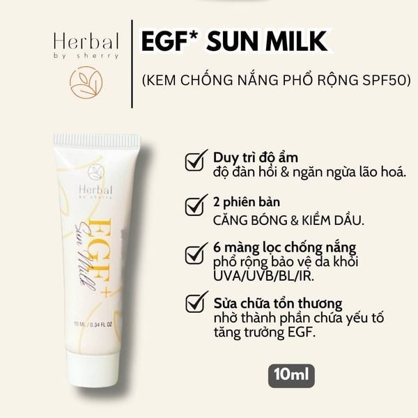  EGF+ SUN MILK - Chống nắng EGF+ (10ml MINI Size) 