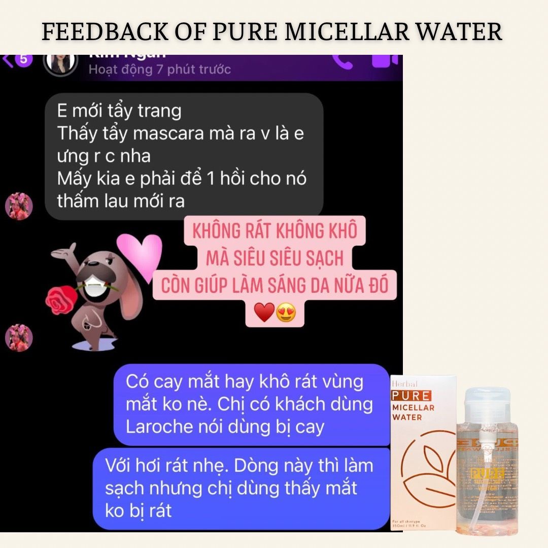  PURE MICELLAR WATER - Tẩy trang thảo mộc tinh khiết 