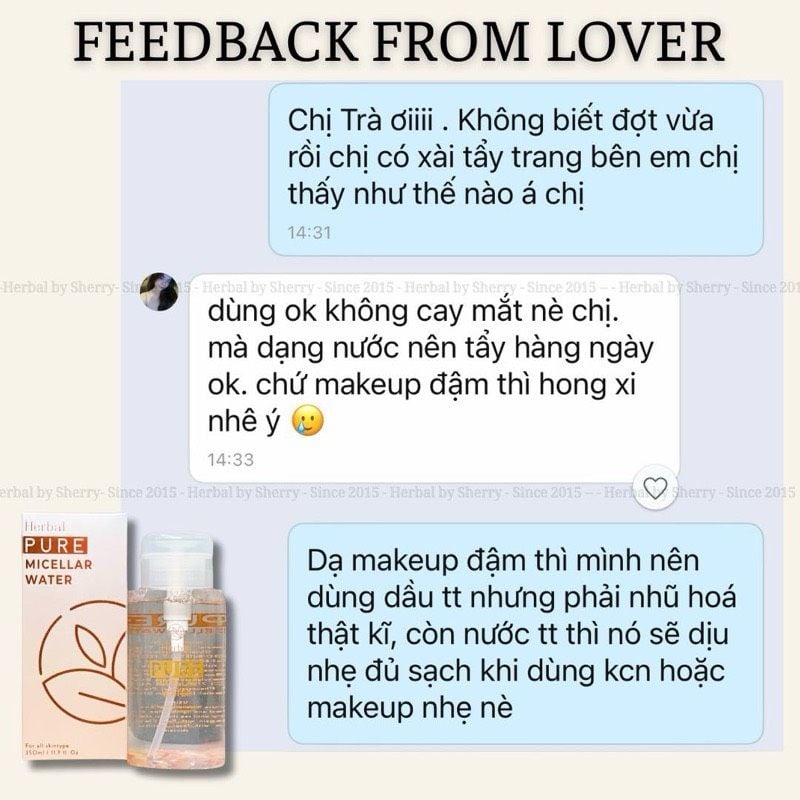  PURE MICELLAR WATER - Tẩy trang thảo mộc tinh khiết 
