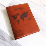  Ví đựng Hộ Chiếu/Passport da bò handmade - Wanderlust 