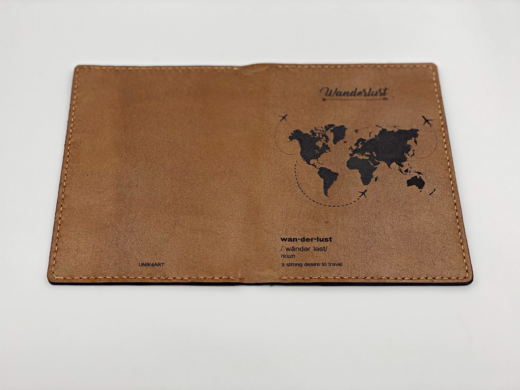  Ví đựng Hộ Chiếu/Passport da bò handmade - Wanderlust 