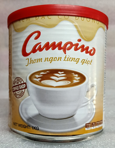 12 Lon Sữa đặc Cafe Campino có đường 1Kg