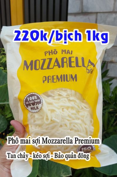 Phô mai sợi Mozzarella Holafood  Premium 1kg