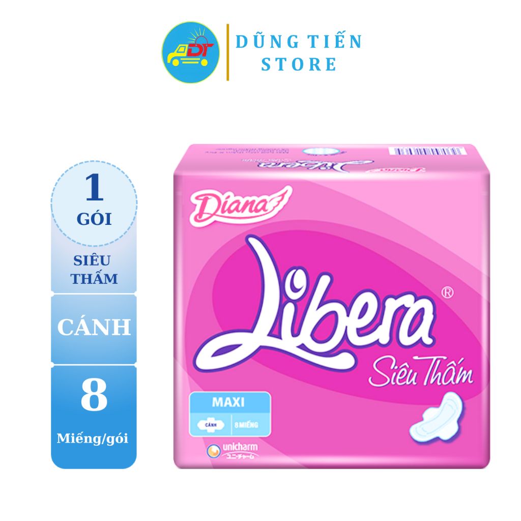 Băng vệ sinh Diana Libera thấm hút siêu thoáng khí