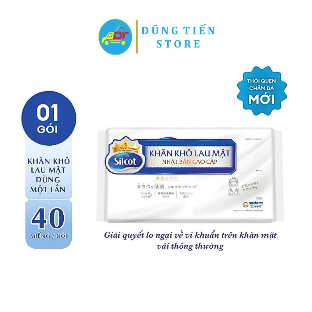 Khăn mặt dùng 1 lần Silcot gói 40 miếng