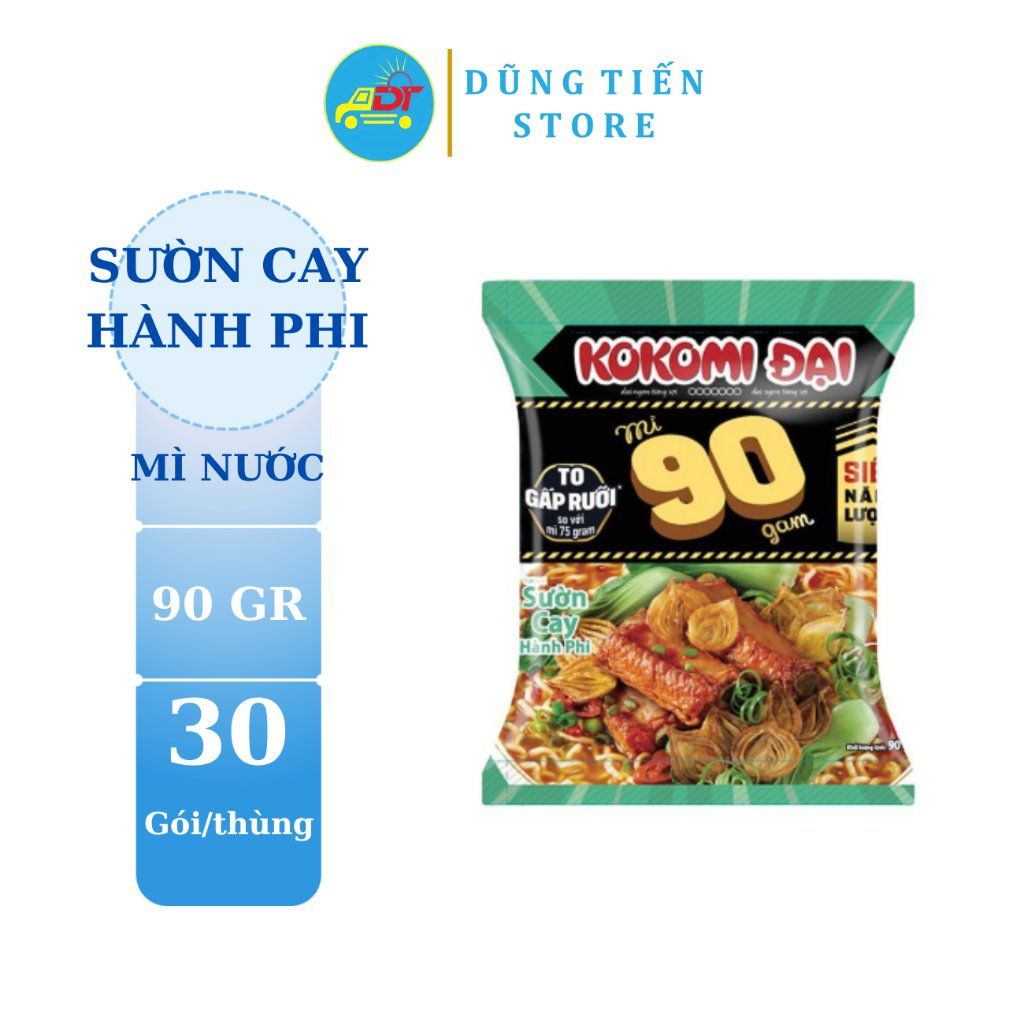 Mì Kokomi đại 90 sườn hành phi thùng 30 gói 90gr