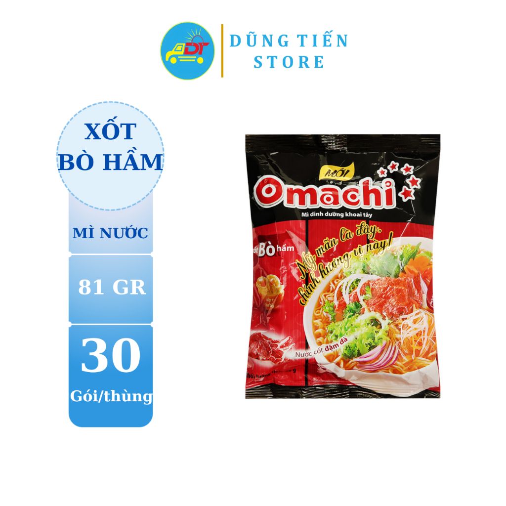 Mì Omachi xốt Bò hầm thùng 30 gói 81gr