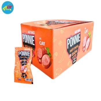  Hotdog Ponnie giòn ăn liền vị cay/vị bắp/vị sườn nướng 1hộp x 20gói x 28gr 