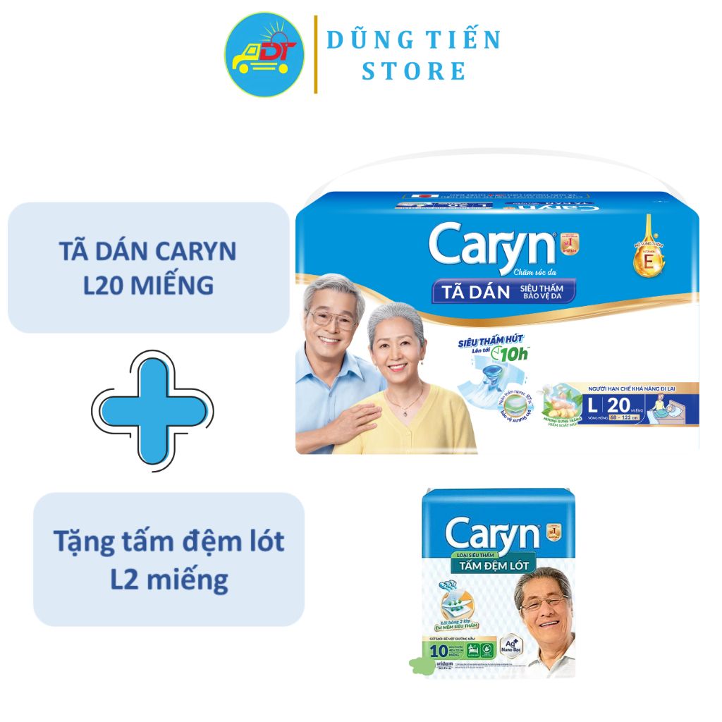 Tã dán người lớn Caryn L20/ L40/ XL10/ XL20