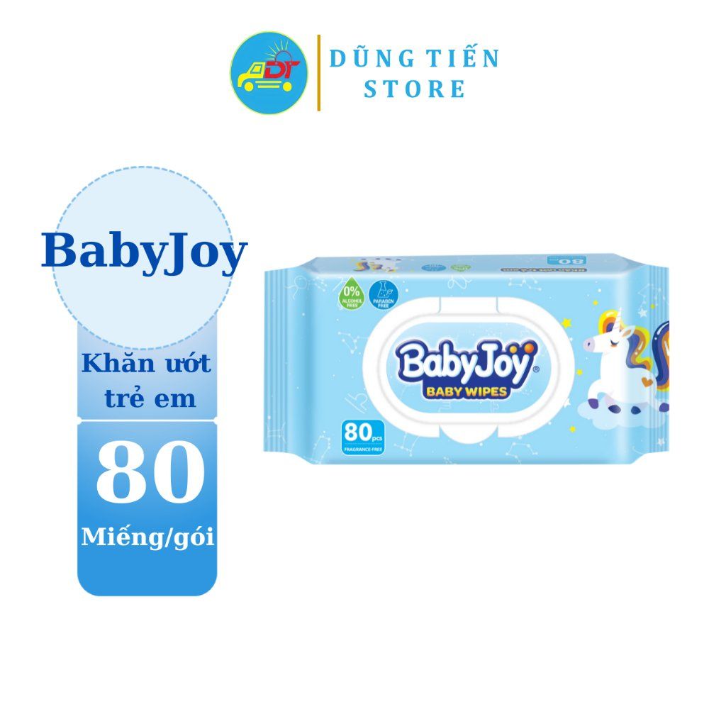 Khăn ướt Baby Joy trẻ em không hương nắp nhựa