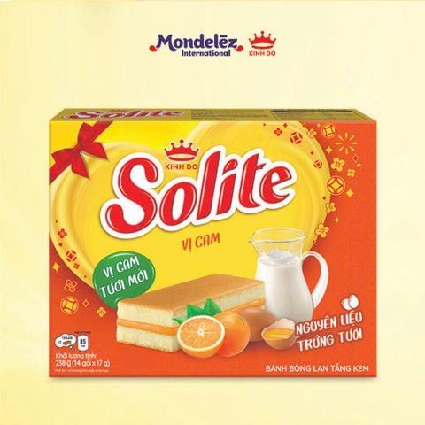  Bánh Bông Lan Tầng Solite Vị Cam 238g 