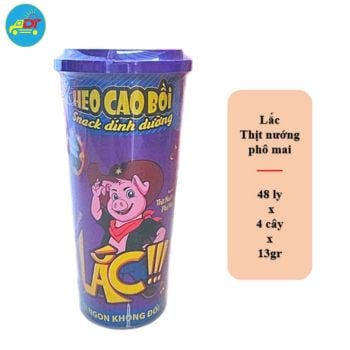 Xúc Xích Tiệt Trùng Heo Cao Bồi Ly (4Cây X 13Gr + 1Gói Lắc Hoặc Xốt)