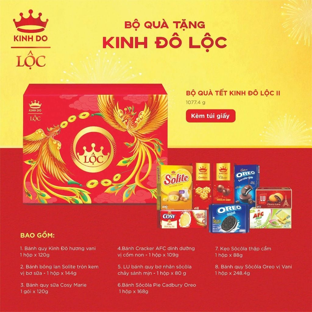 Bộ quà tết Kinh Đô Lộc II