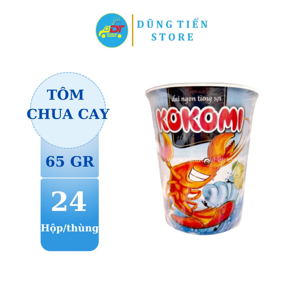 Mì Kokomi đại hộp tôm chua cay thùng 24 hộp 65gr