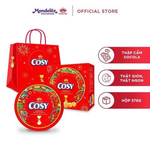  TẾT- BÁNH QUY COSY HỘP THIẾC 378G 