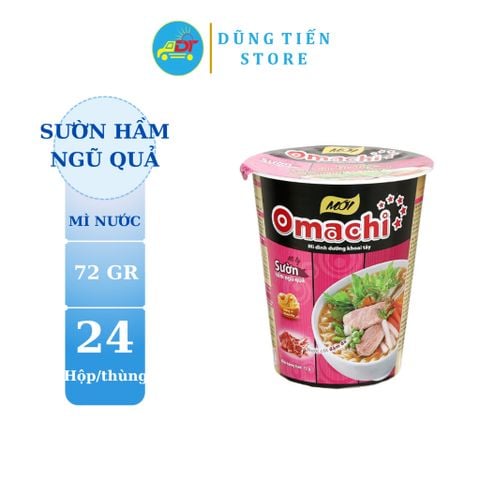  Mì Omachi Sườn hầm ngũ quả thùng 24 hộp 72gr 