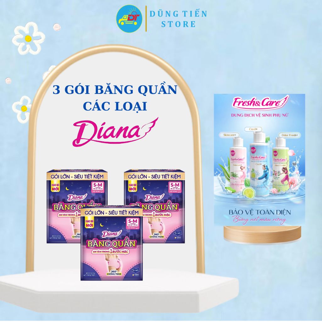 [QUÀ TẶNG] Băng vệ sinh quần Diana size SM2/ SM5/ ML2/ ML5