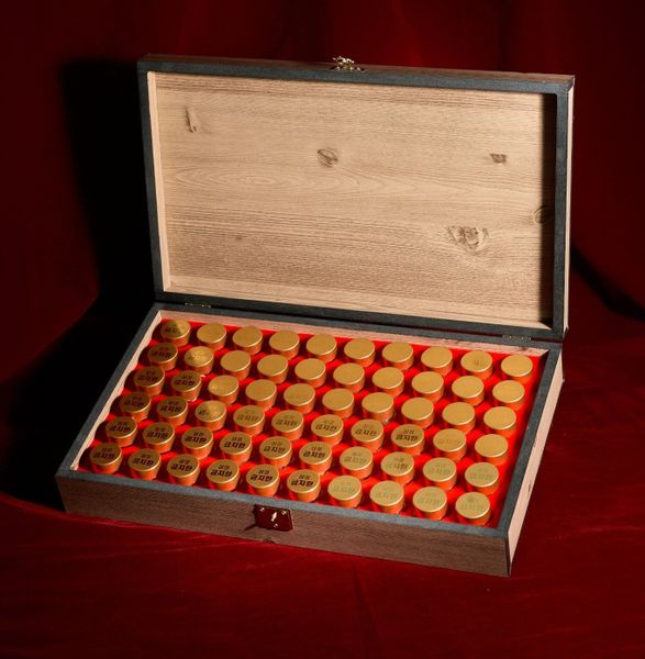  An Cung Ngưu Hoàng Samsung Gum Jee Hwan Hàn Quốc Hộp Gỗ 60 Viên 