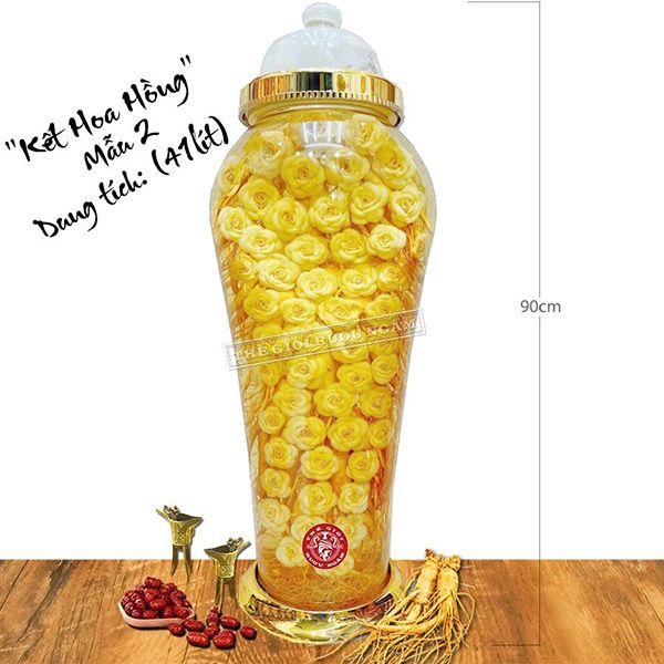  Bình Hoa Sâm Hàn Quốc Kết Hoa Hồng 41 Lít - Mẫu 2 