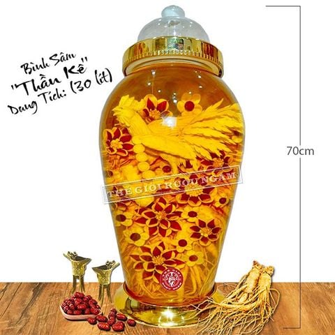 Bình Sâm Điêu Khắc Thần Kê 30 Lít Số 2