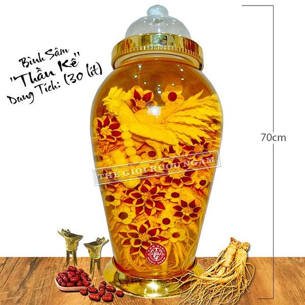  Bình Sâm Điêu Khắc Thần Kê 30 Lít Số 2 
