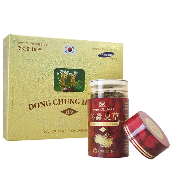  Viên Đông Trùng Hạ Thảo KimSam Gold 100g x 2 Hộp Đỏ Viên Nén 