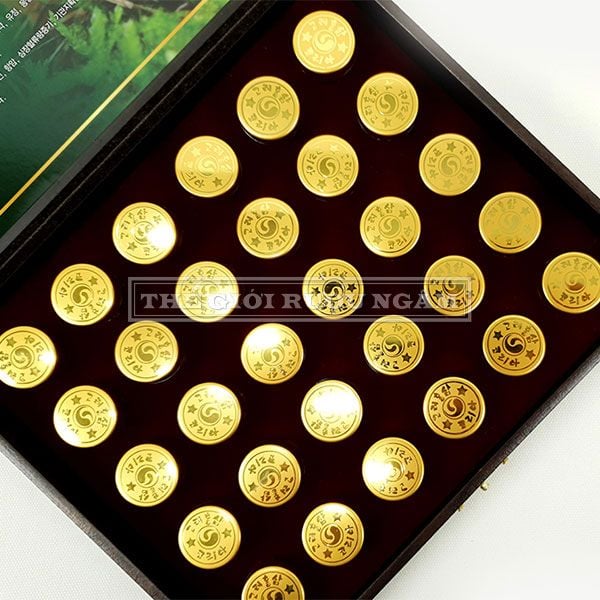  Viên Đông Trùng Hạ Thảo Goryeo 30 Viên Hộp Gỗ Đen 