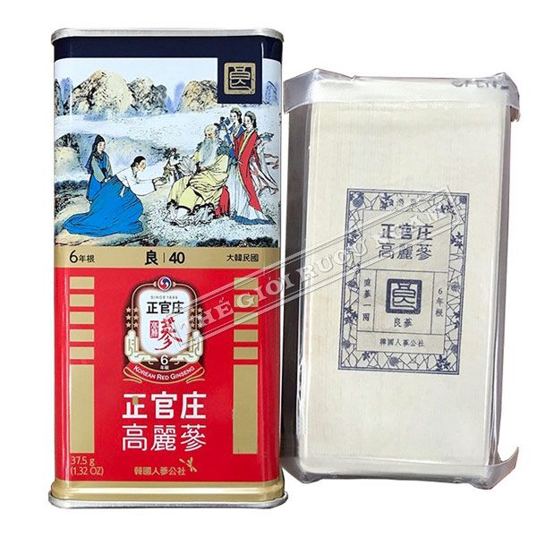  Sâm Củ Khô Hộp Thiếc KGC 37,5g 3 Củ Số 40 