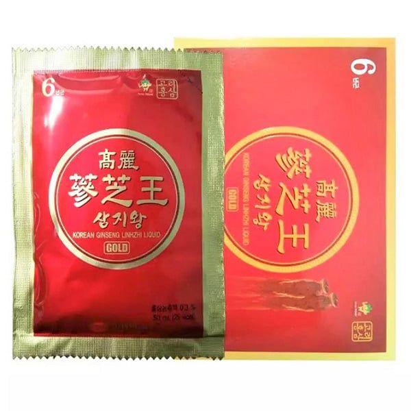  Nước Hồng Sâm Linh Chi KGS Gold Hàn Quốc Hộp 30 Gói x 50ml 