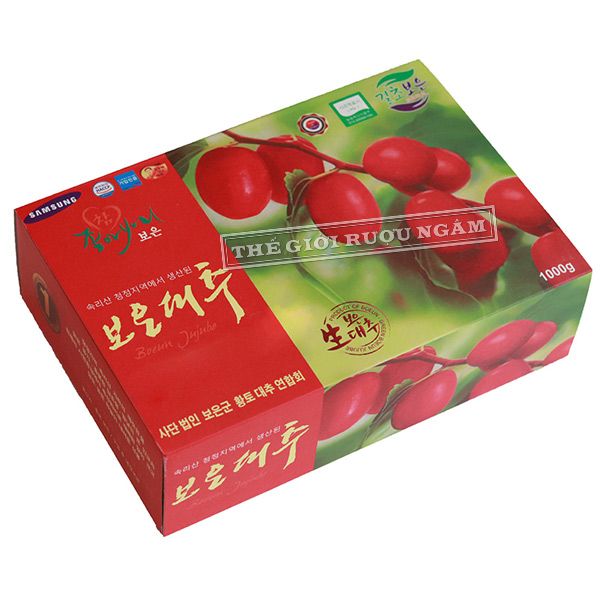  Táo Đỏ Sấy Khô Hàn Quốc Boeun Jujube (Hộp Diêm) 1kg 