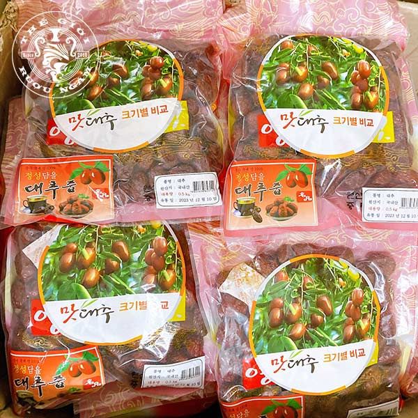  Táo Đỏ Sấy Khô Hàn Quốc Jujube Túi 500g 